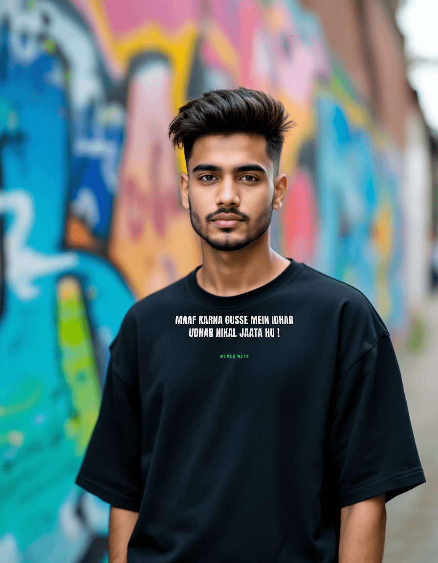 Maaf karna Gusse mein Idhar Udhar Nikal Jaata hu ! - T-Shirt